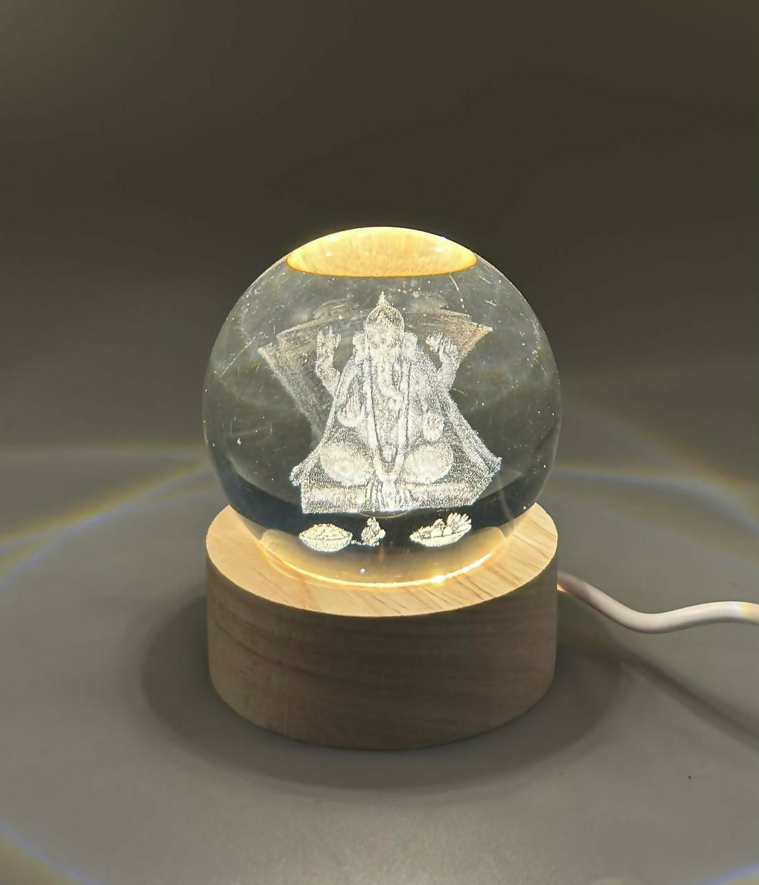 3D Engraved Lord Ganesha Decorative Night Light โ Spiritual Gift for Home, Mandir, Diwali