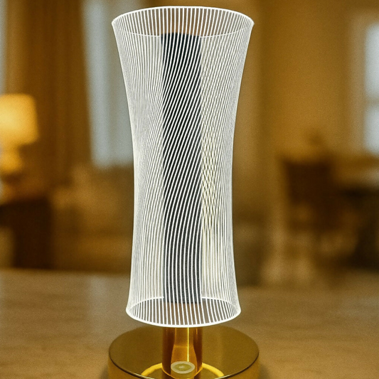 3D Illusion LED Vase Shape Decorative Table Lamp with Touch Control